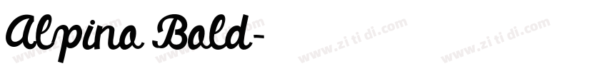 Alpino Bold字体转换